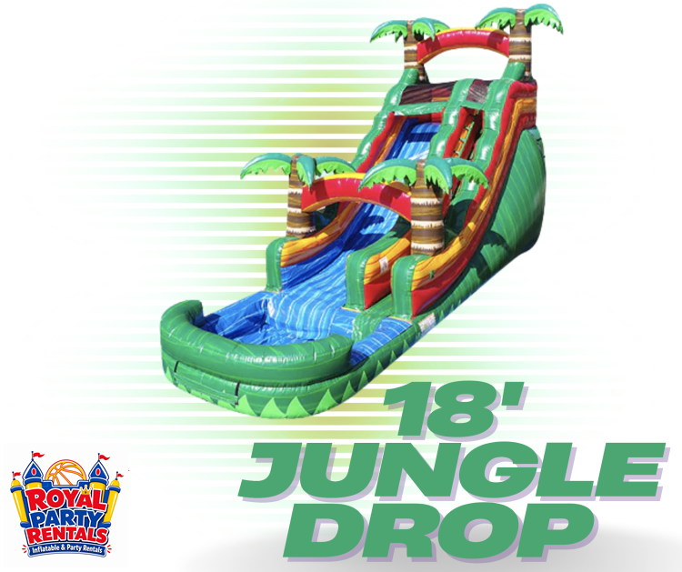 18' Jungle Drop Water Slide